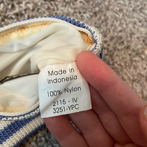 The Sak Elliot Luca Knitted Periwinkle /Cream Shoulder Bag/Purse - Picture 9 of 12